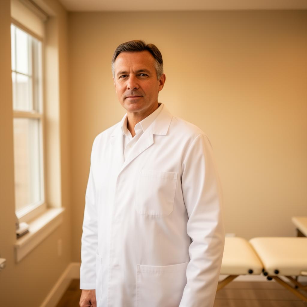 Chiropractor treating a patient in a modern Ohio clinic